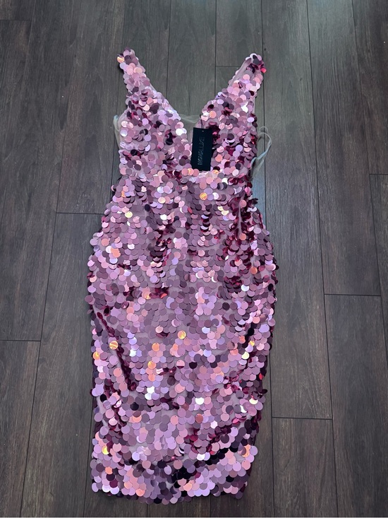 Fashion Nova Dresses & Skirts - Fashion Nova Pink Sequin V-Neck Bodycon Dress
